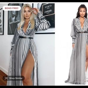 Fashion nova striped maxi dress...size XL